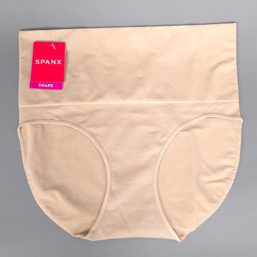 SPANX BY SARA BLAKELY Women's LARGE Shaping Panties Boyshort Tummy Control Nude